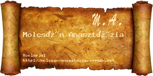 Molcsán Anasztázia névjegykártya
